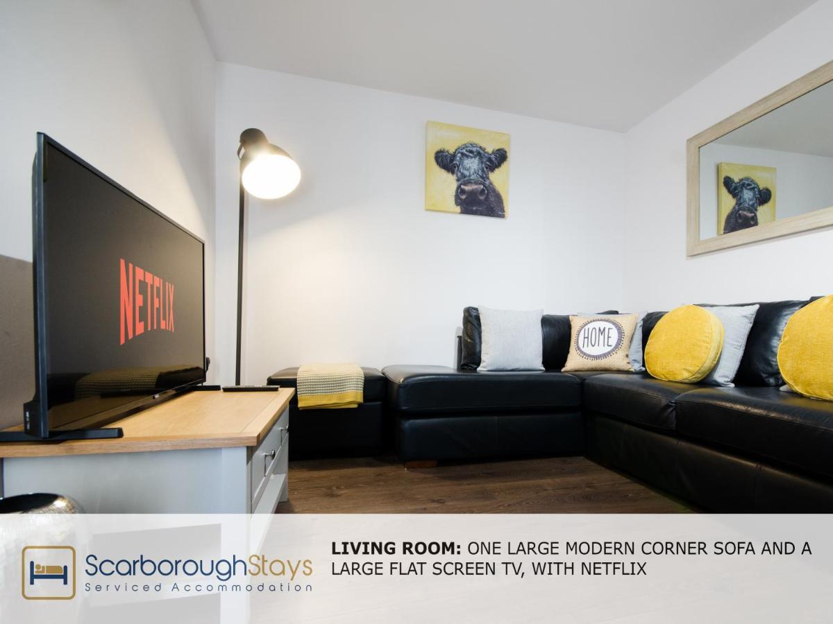 Hibernia Place, 3 Bedroom Townhouse With Patio & Seating Area - Free Parking 斯卡伯勒 外观 照片