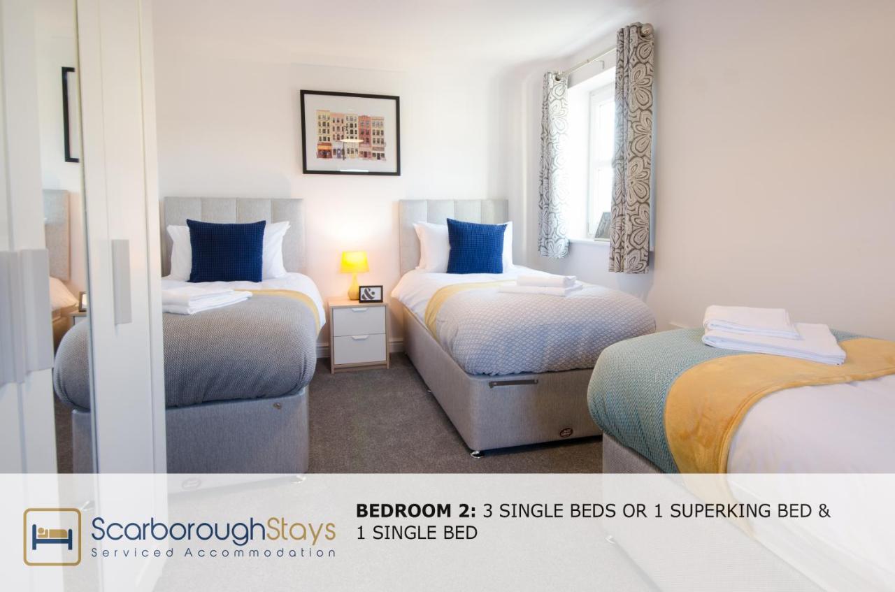 Hibernia Place, 3 Bedroom Townhouse With Patio & Seating Area - Free Parking 斯卡伯勒 外观 照片