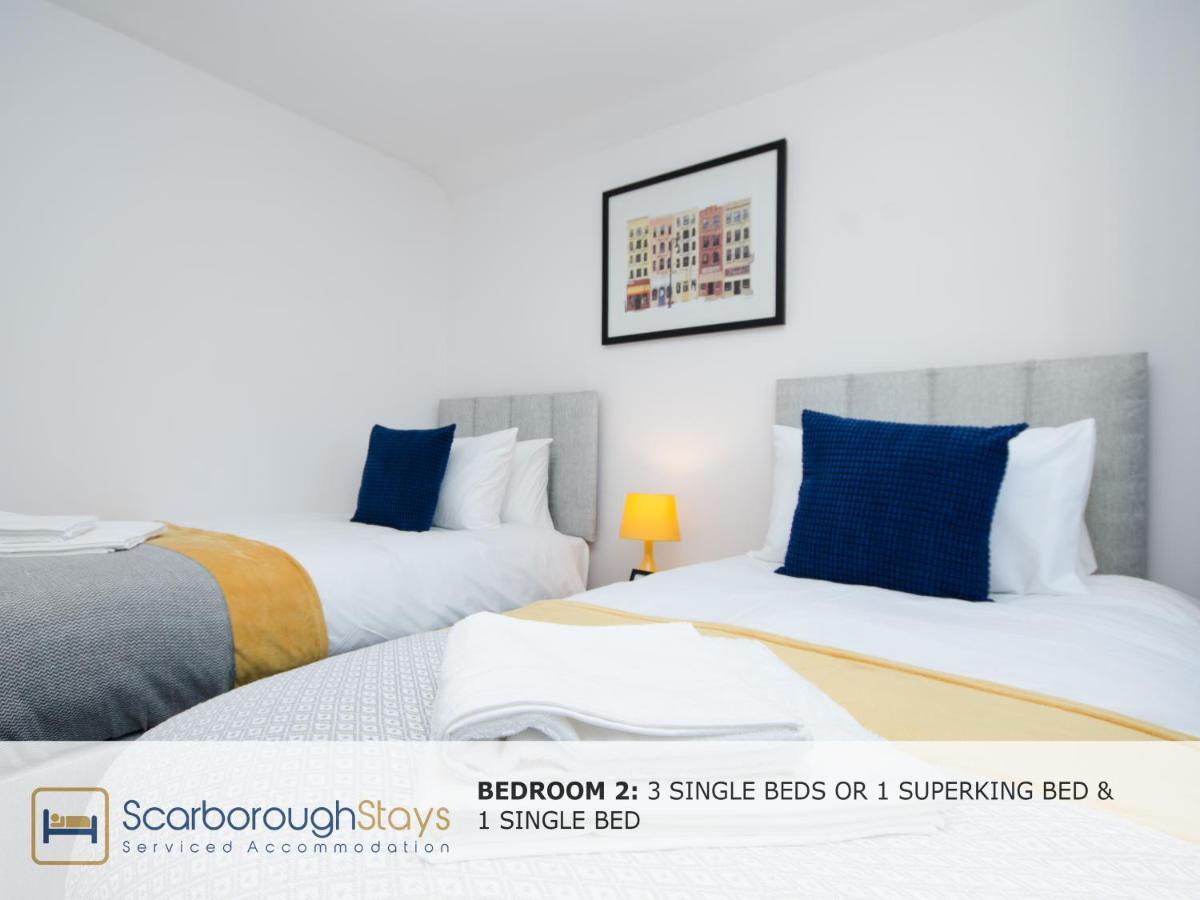 Hibernia Place, 3 Bedroom Townhouse With Patio & Seating Area - Free Parking 斯卡伯勒 外观 照片