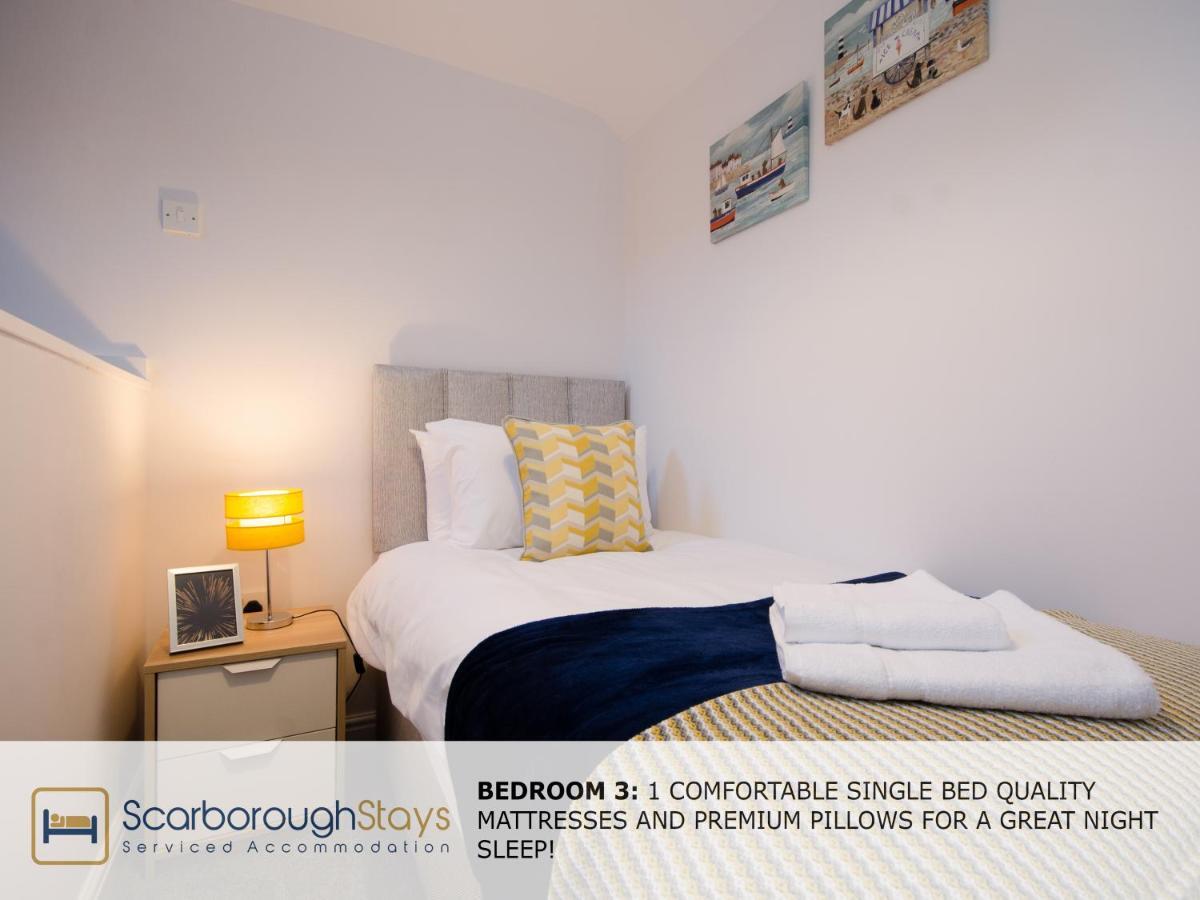 Hibernia Place, 3 Bedroom Townhouse With Patio & Seating Area - Free Parking 斯卡伯勒 外观 照片