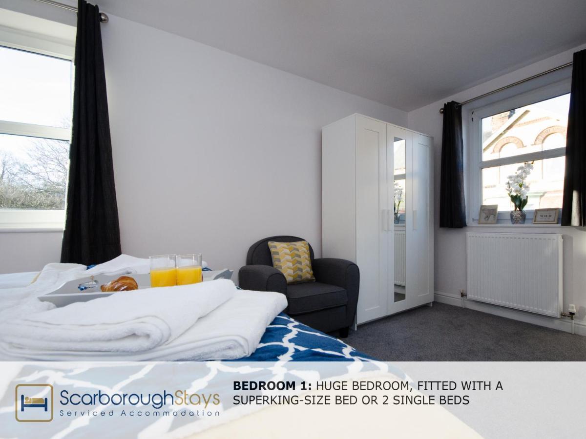 Hibernia Place, 3 Bedroom Townhouse With Patio & Seating Area - Free Parking 斯卡伯勒 外观 照片