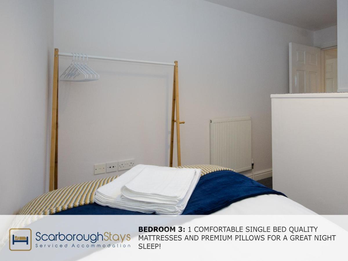 Hibernia Place, 3 Bedroom Townhouse With Patio & Seating Area - Free Parking 斯卡伯勒 外观 照片