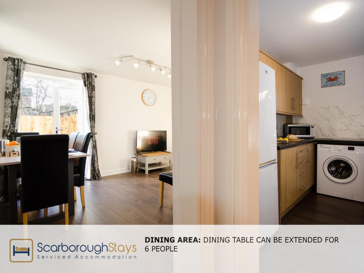 Hibernia Place, 3 Bedroom Townhouse With Patio & Seating Area - Free Parking 斯卡伯勒 外观 照片